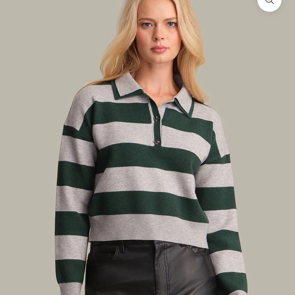525 America Green and Gray Striped Button Down Shirt